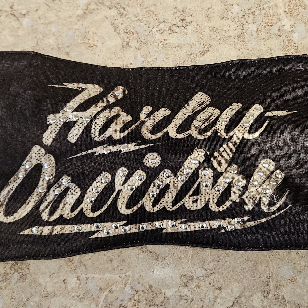 Harley Davidson Ladies Silver Studded Bling Head Band Wrap